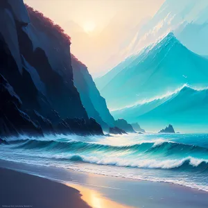 Serene Horizon: A Breathtaking Sunset over the Lake
