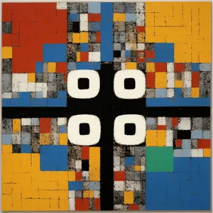 Colorful Mosaic Puzzle: A Vibrant Artwork of Squares