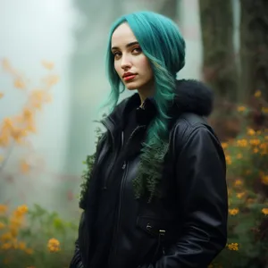 Cheerful, Stylish Businesswoman with Blonde Hair Smiling Outdoors
