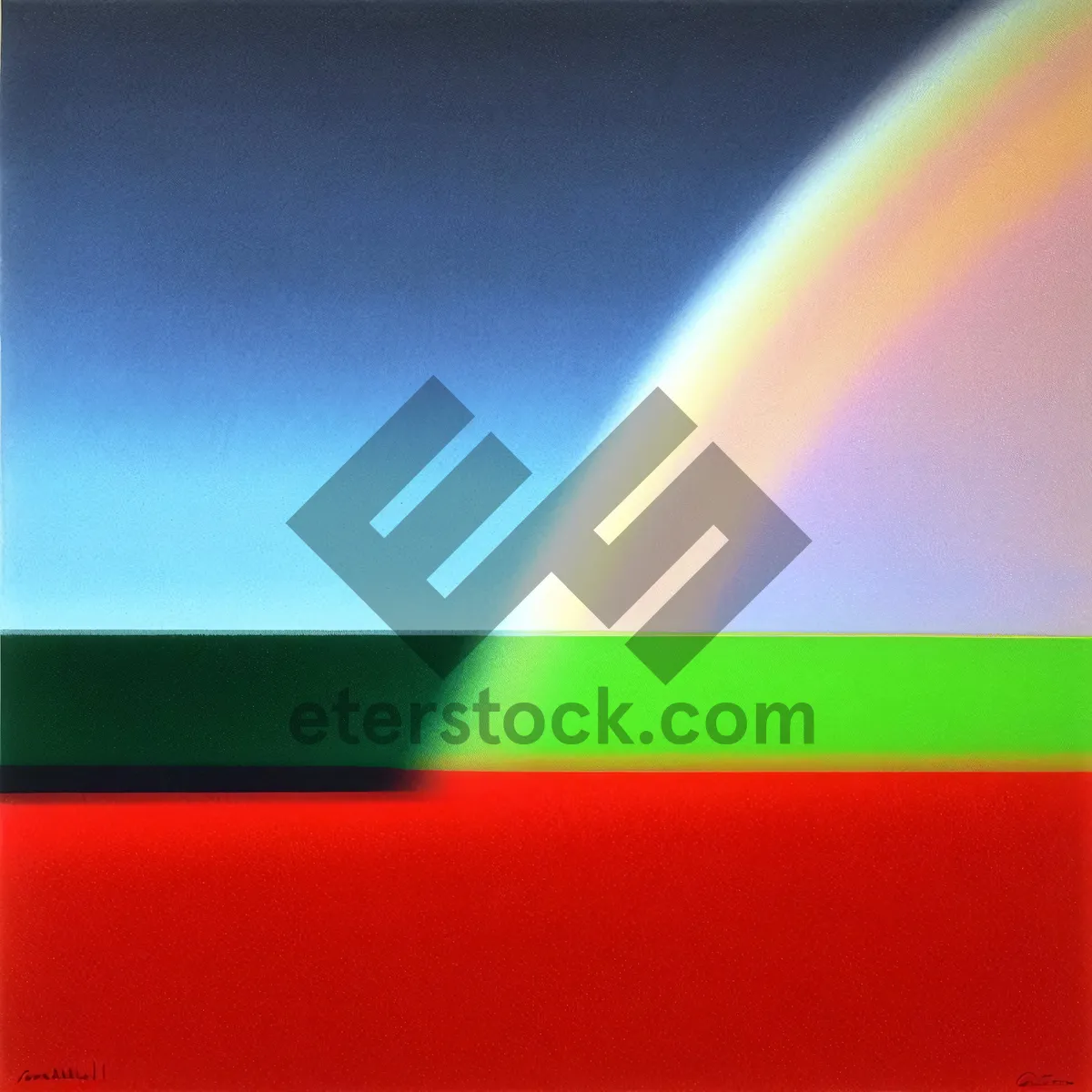 Picture of Futuristic Digital Fractal Rainbow Artwork