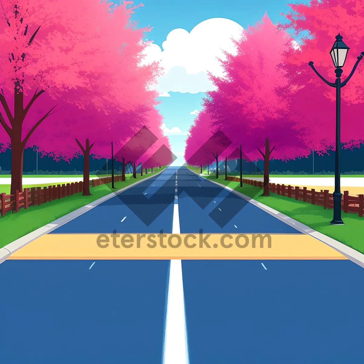 Picture of Vibrant countryside horizon under clear skies.
