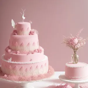 Floral Celebration Cake: Pink & Cream Delight