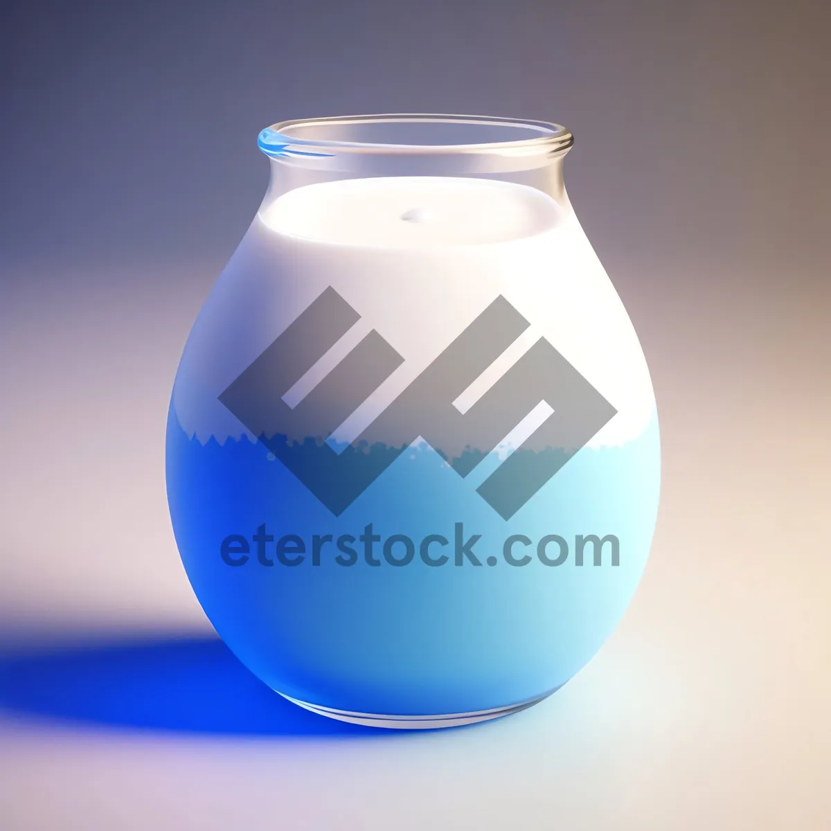 Picture of Glass Jar of Healthy Milk Beverage