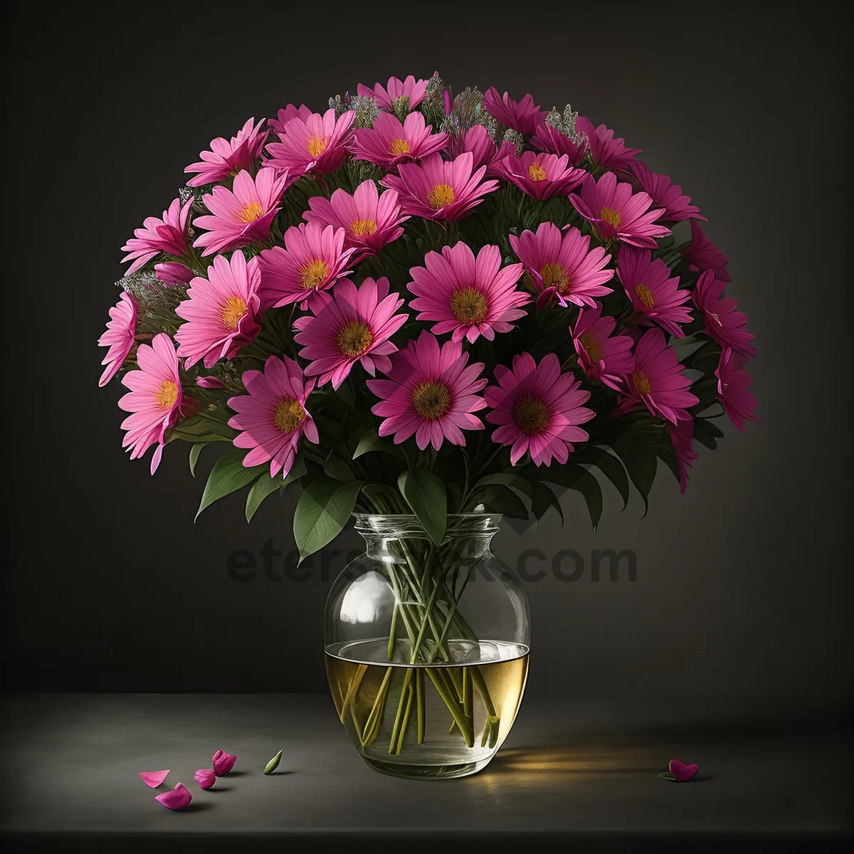 Picture of Pink Floral Bouquet in Vase: A Burst of Summertime Elegance