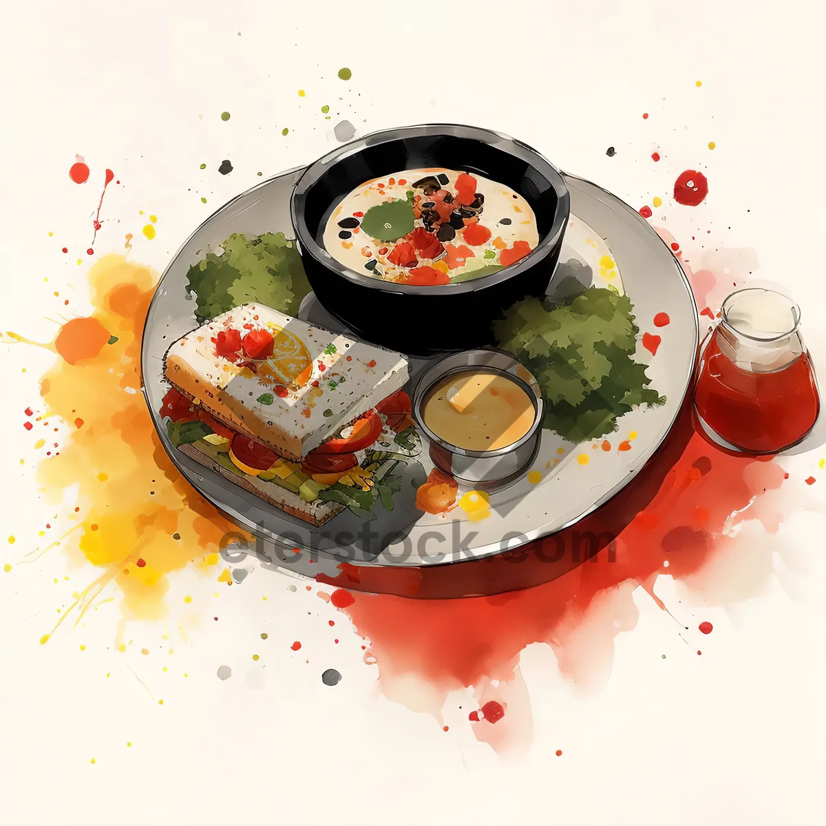 Picture of Fresh and Delicious Salad Bowl with Grilled Beef