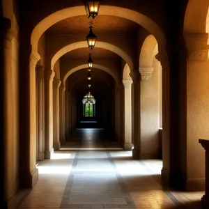 Ancient Stone Arch in Historic Cathedral