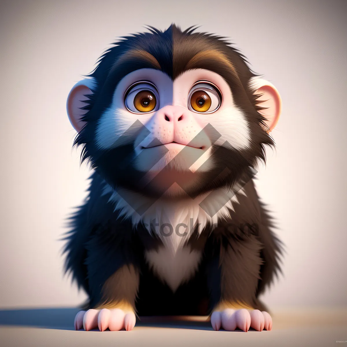 Picture of Adorable Cartoon Model with Cute Hair and Expressive Face