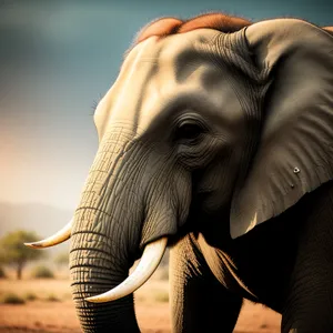 Majestic Tusker in South African Wildlife Reserve