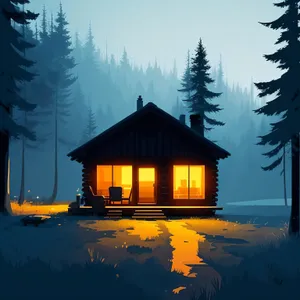 Serene Sunset at Lakeside Vacation Resort