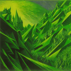 Underwater Dreams: Vivid Fractal Aquatic Tape Grass