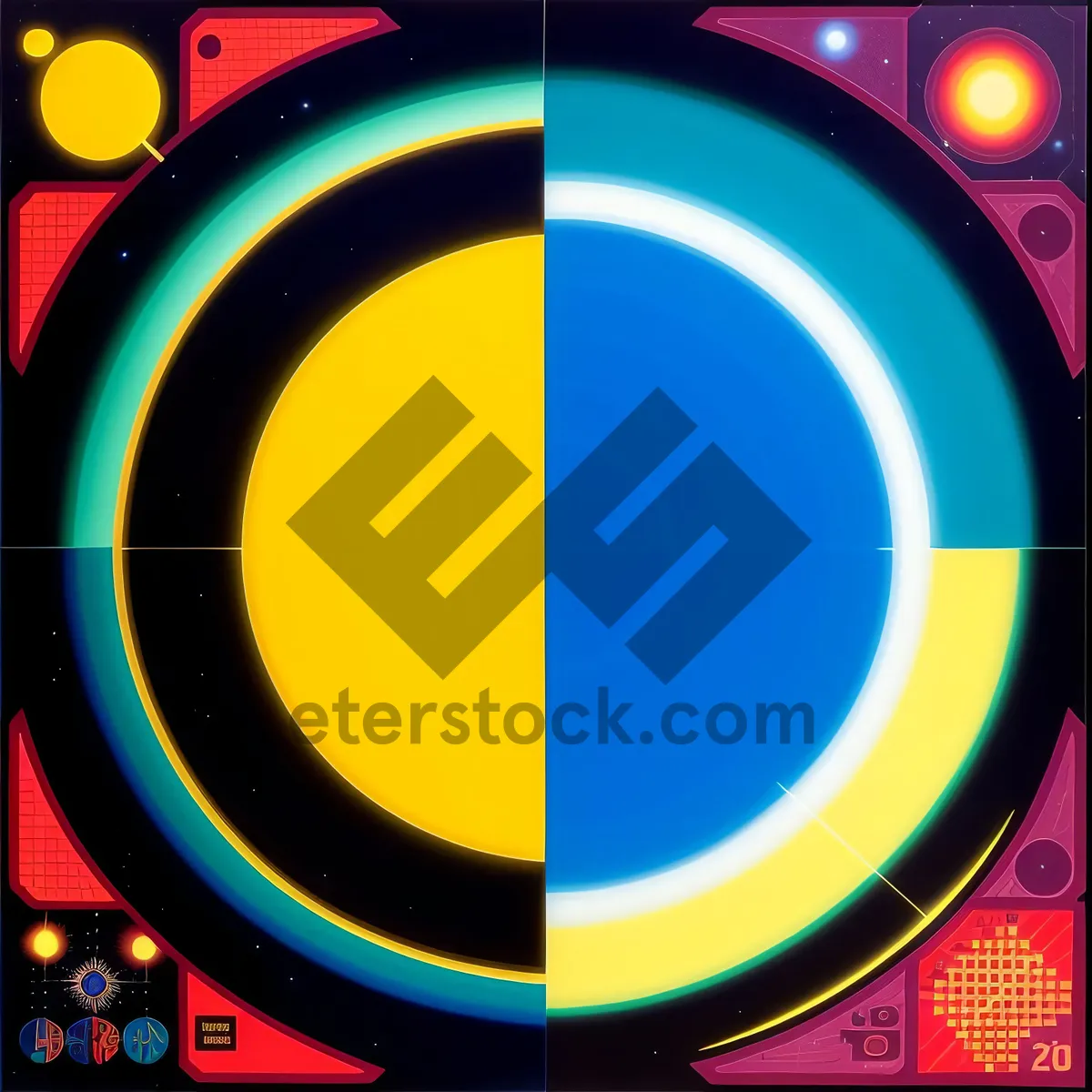 Picture of Shiny 3D DJ Icon with Circle Reflection