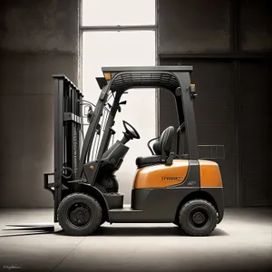 Heavy Duty Forklift in Industrial Construction Site
