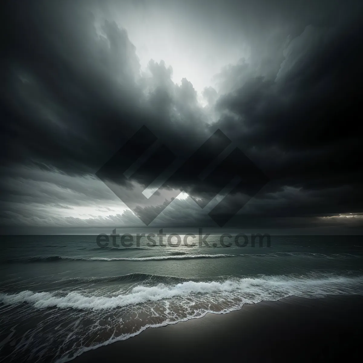 Picture of Golden Horizon Over Ocean Waves