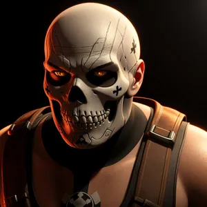 Terrifying Expression: Skull-Faced Horror Bust