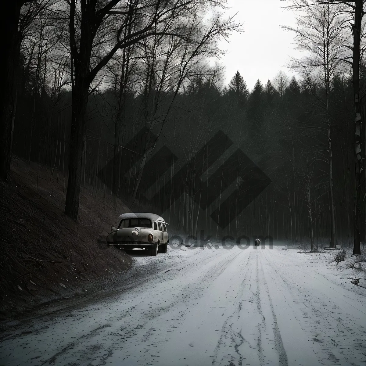 Picture of Winter Wonderland: Snowy Forest Road Adventure