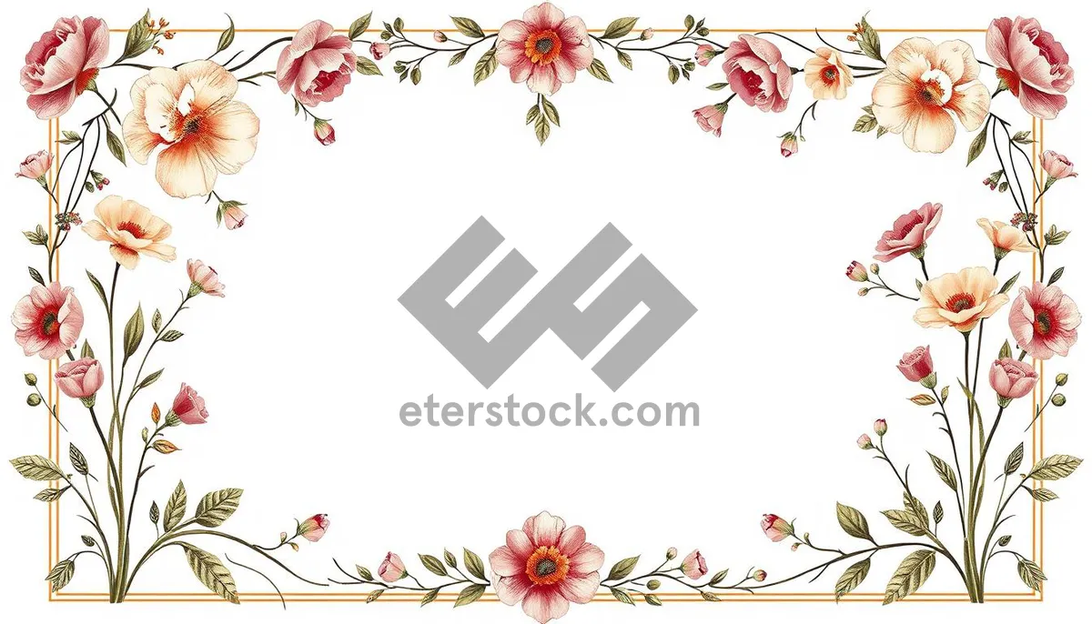Picture of Floral Silhouette Graphic Design Element