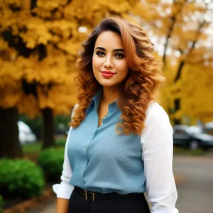 Smiling brunette lady enjoying her casual outdoor lifestyle