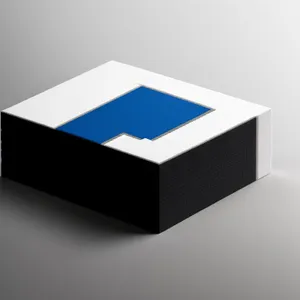 3D business cardboard box icon symbol