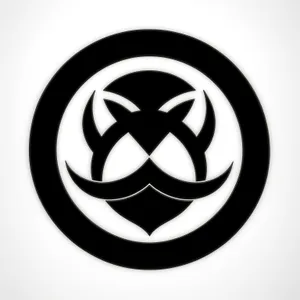 Black Glossy Hazard Sign Button