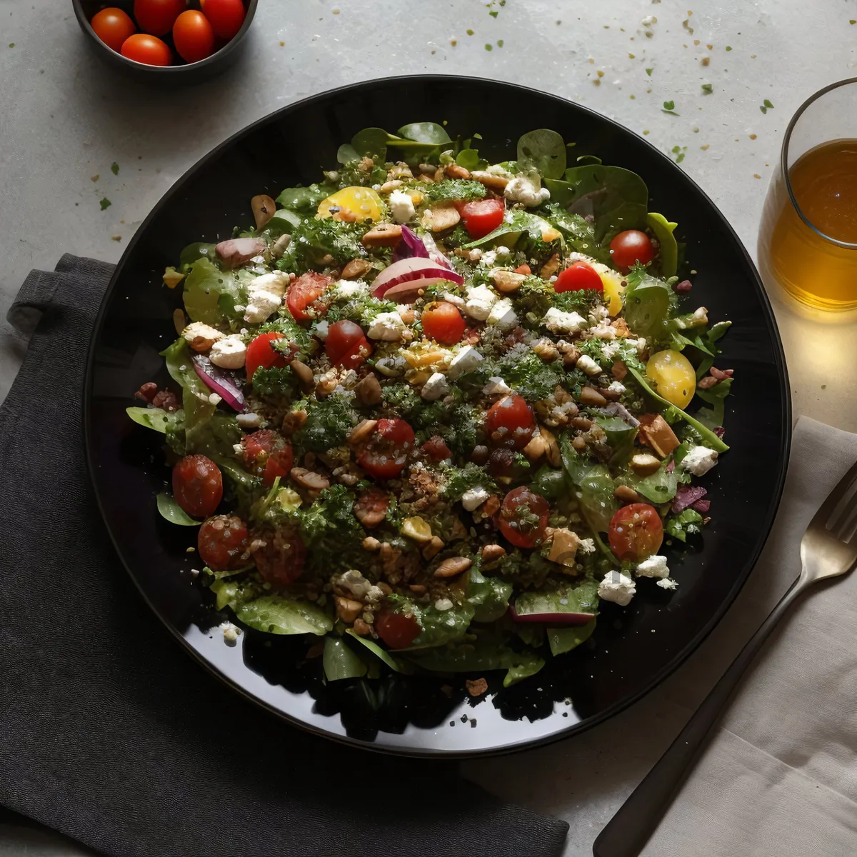 Picture of Gourmet Vegetable Salad Plate, Fresh and Delicious Meal