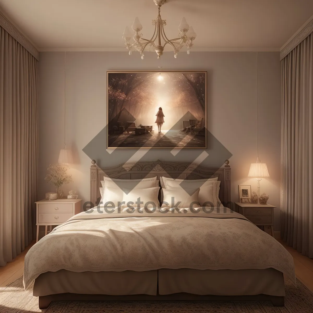 Picture of Modern Luxe Bedroom: Stylish Comfort in Wood