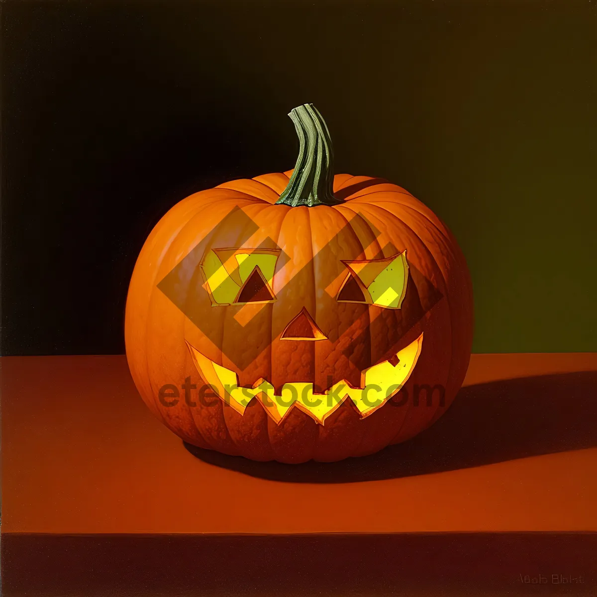 Picture of Spooky Glowing Pumpkin Lantern