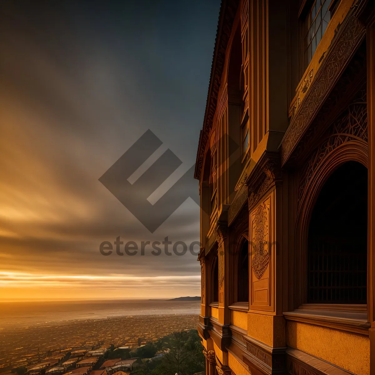 Picture of Golden Horizon: Tranquil Beach Sunset