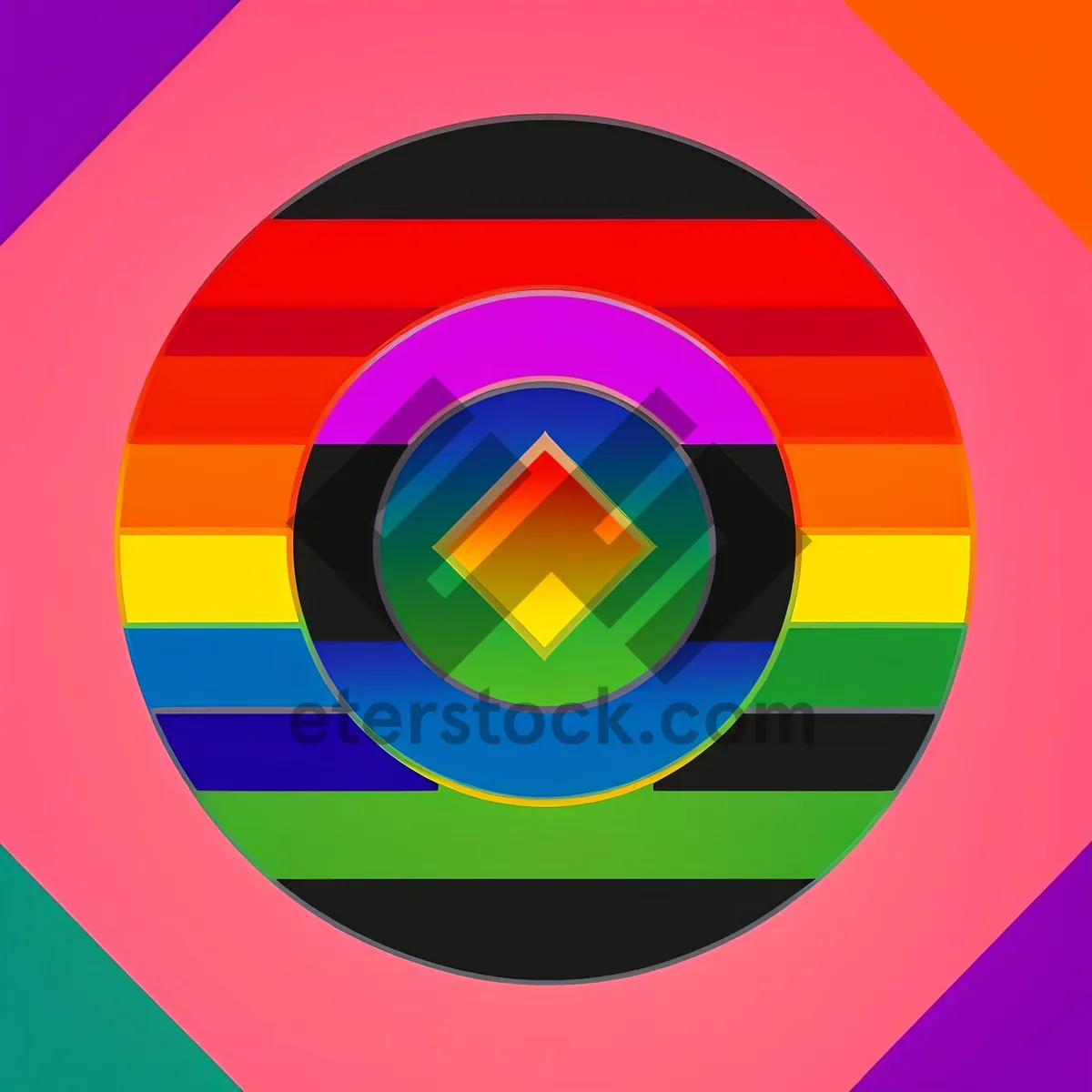 Picture of Creative flag icon design - patriotism and art combined