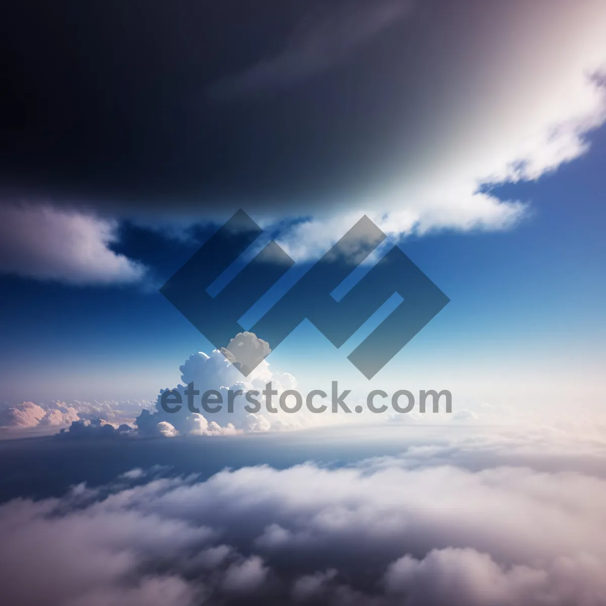 Picture of Vibrant Summer Skies with Fluffy Clouds