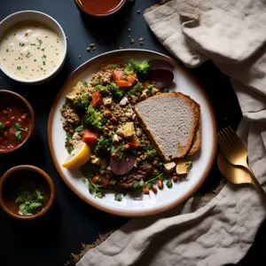 Healthy Gourmet Salad Plate with Fresh Vegetables