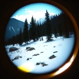 Space reflection of Earth in car mirror.