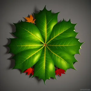 Vibrant Maple Leaf in Lush Forest