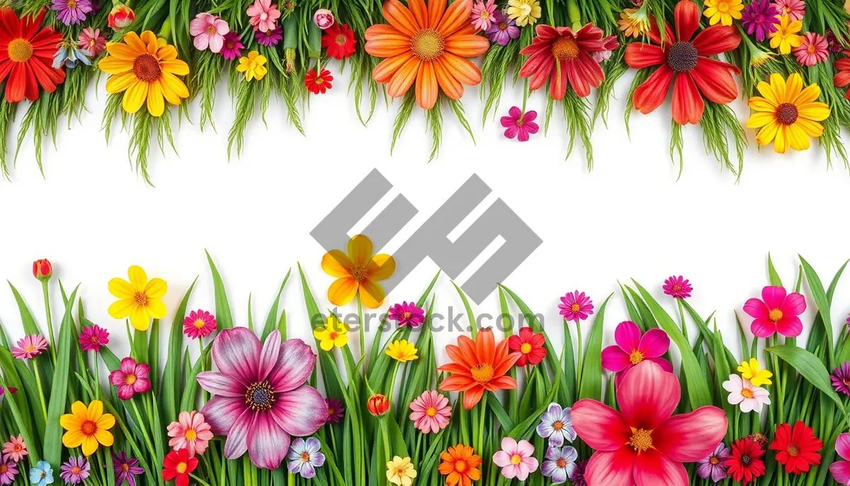 Picture of Floral Swirls and Tulip Blossoms Wallpaper Pattern