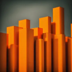 Wooden Pencil Group in Colorful Rainbow Formation