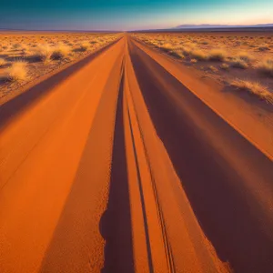 Sunset Drive on Desert Freeway - Adventure in Motion