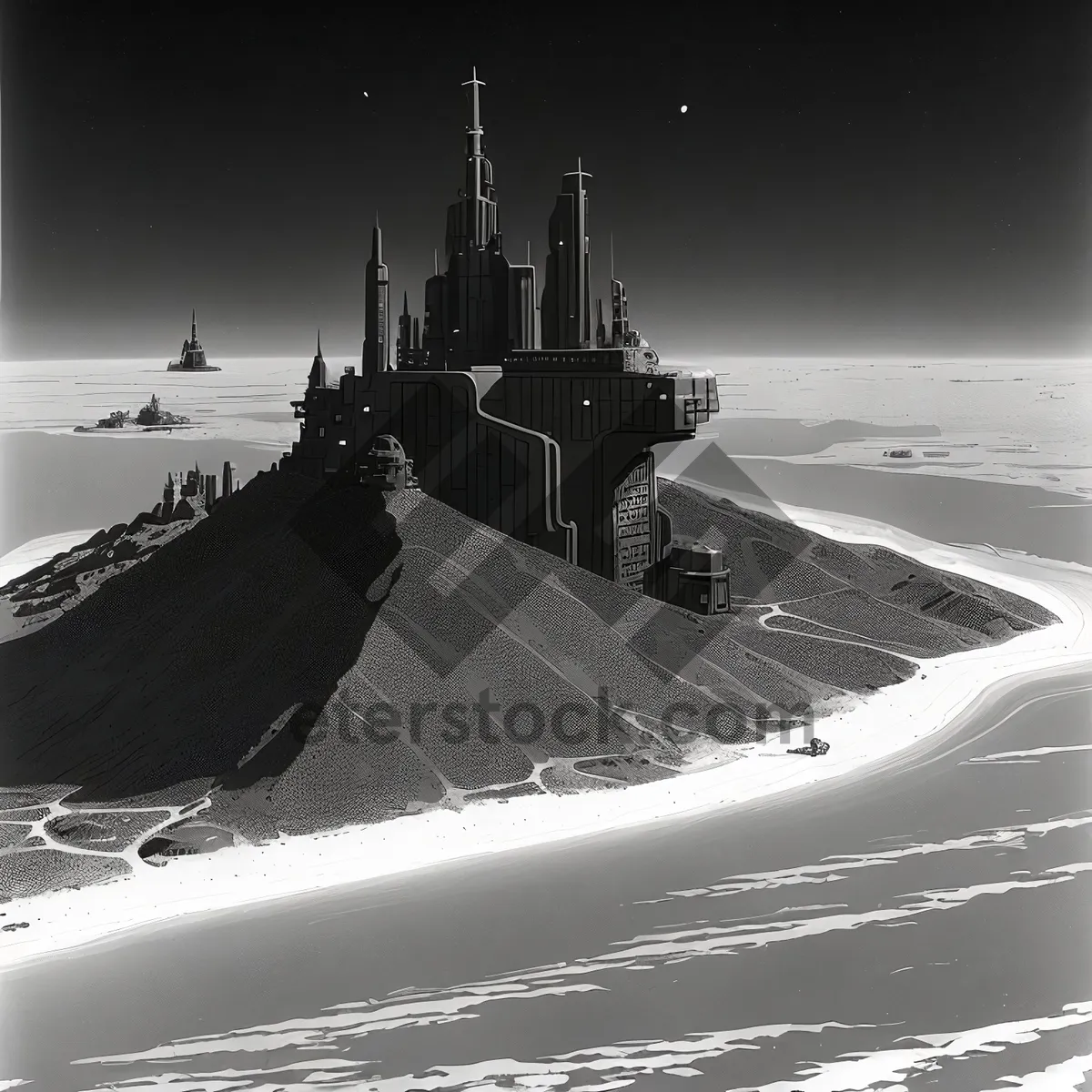 Picture of Nautical Cargo Ship at Sea