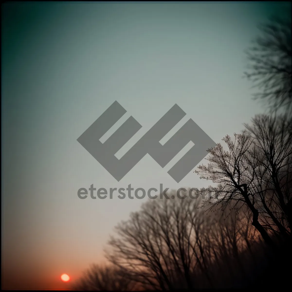 Picture of Radiant Sunset Over Serene Landscape