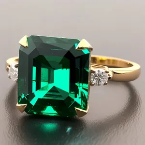 Sparkling Gemstone Ring Displayed in Gift Box
