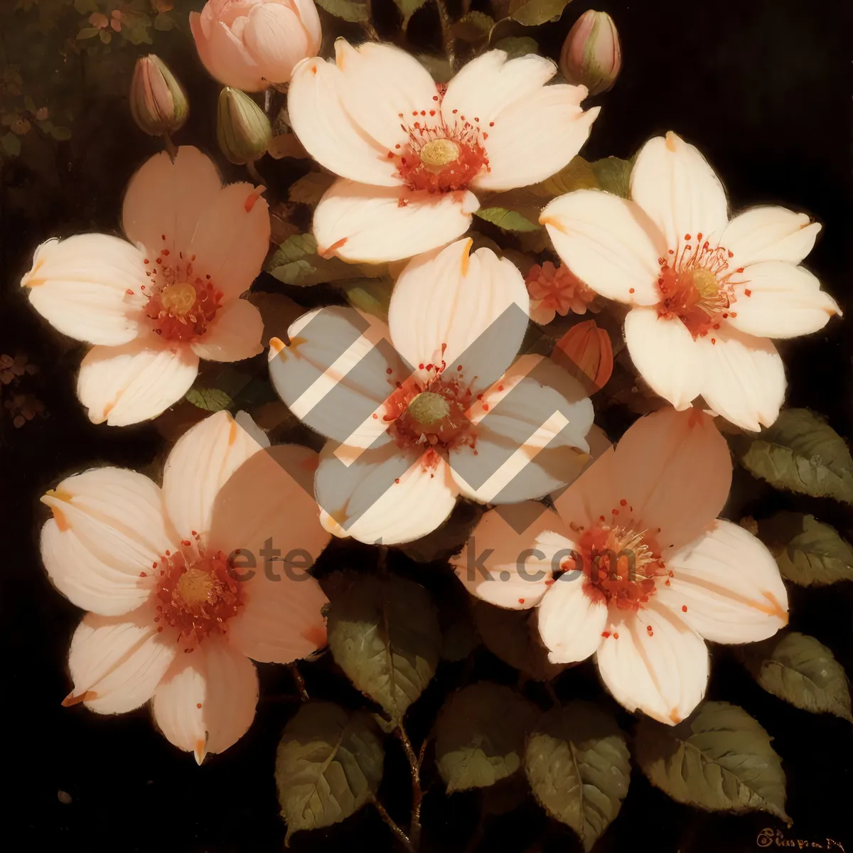 Picture of Pink Yarrow Flower in Blossom Garden