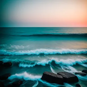 Serene Beachscape with Gentle Waves