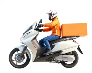 Speedy Motorbike Cartoon Illustration