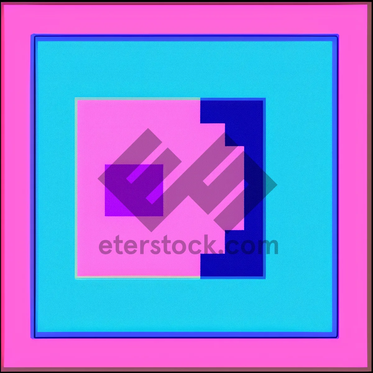 Picture of 3D Square Sign Icon Design