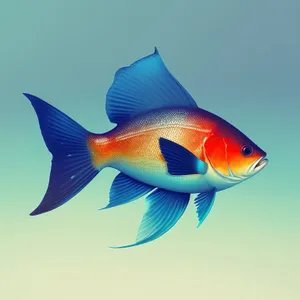 Golden Fish Swimming in Motion