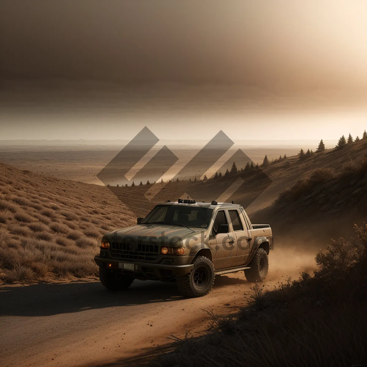 Picture of Speeding through Desert: Adventure on Wheels