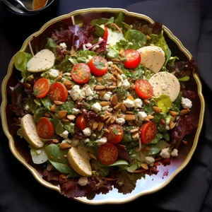 Fresh Vegetable Salad Plate - Healthy Diet Lunch Option