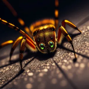 Black Tiger Beetle: Close-up of Insect with Antenna