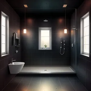Modern Luxury Bathroom with Wood Flooring and Glass Shower