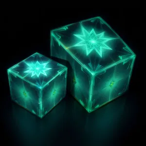 3D gem graphic design with light