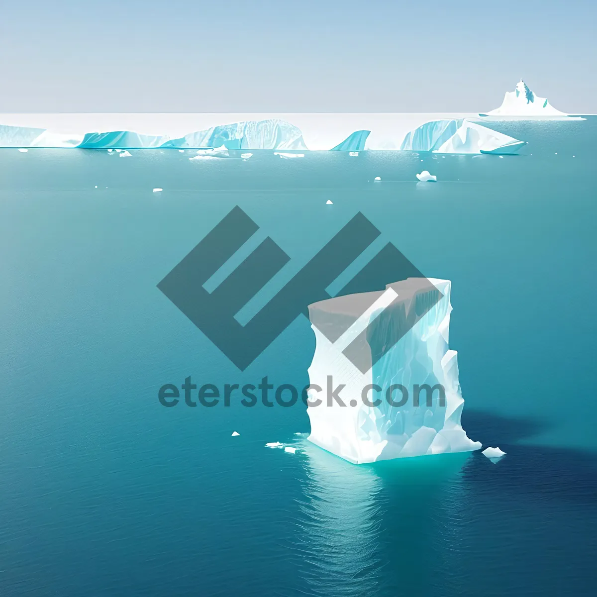 Picture of Winter Wonderland: Majestic Arctic Glacier Bathed in Sunlight