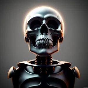 Macabre Pirate Skull Sculpture: Bone-Chilling Expression of Death